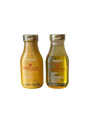 Живильний набір для сухого і пошкодженого волосся з олією марули - Nourish Marula Oil Beaver по 350ml B153502 фото