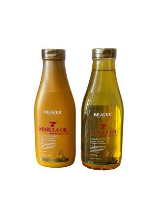 Живильний набір для сухого і пошкодженого волосся з олією марули - Nourish Marula Oil Beaver по 730ml B15107302 фото